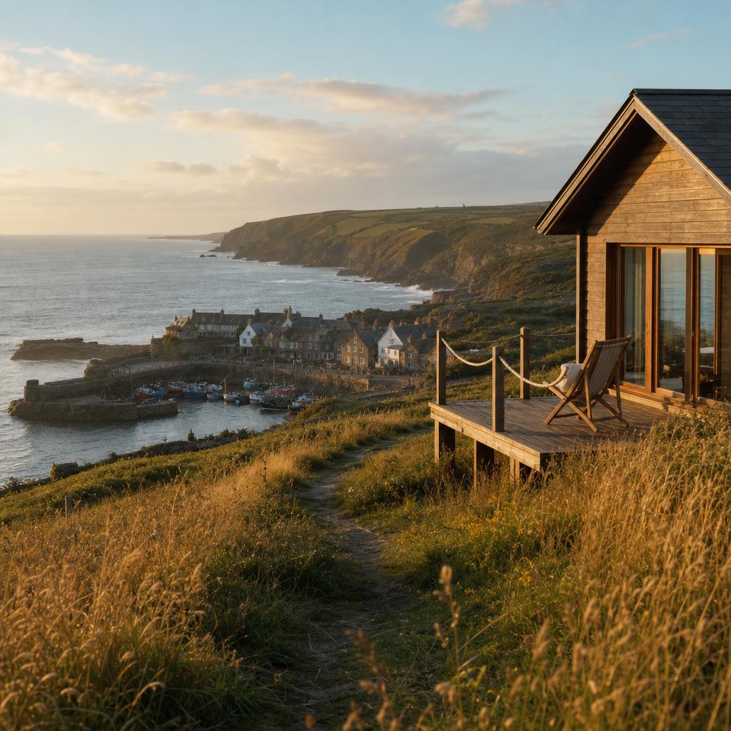 Cliff-top luxury lodge overlooking Cornwall coastline