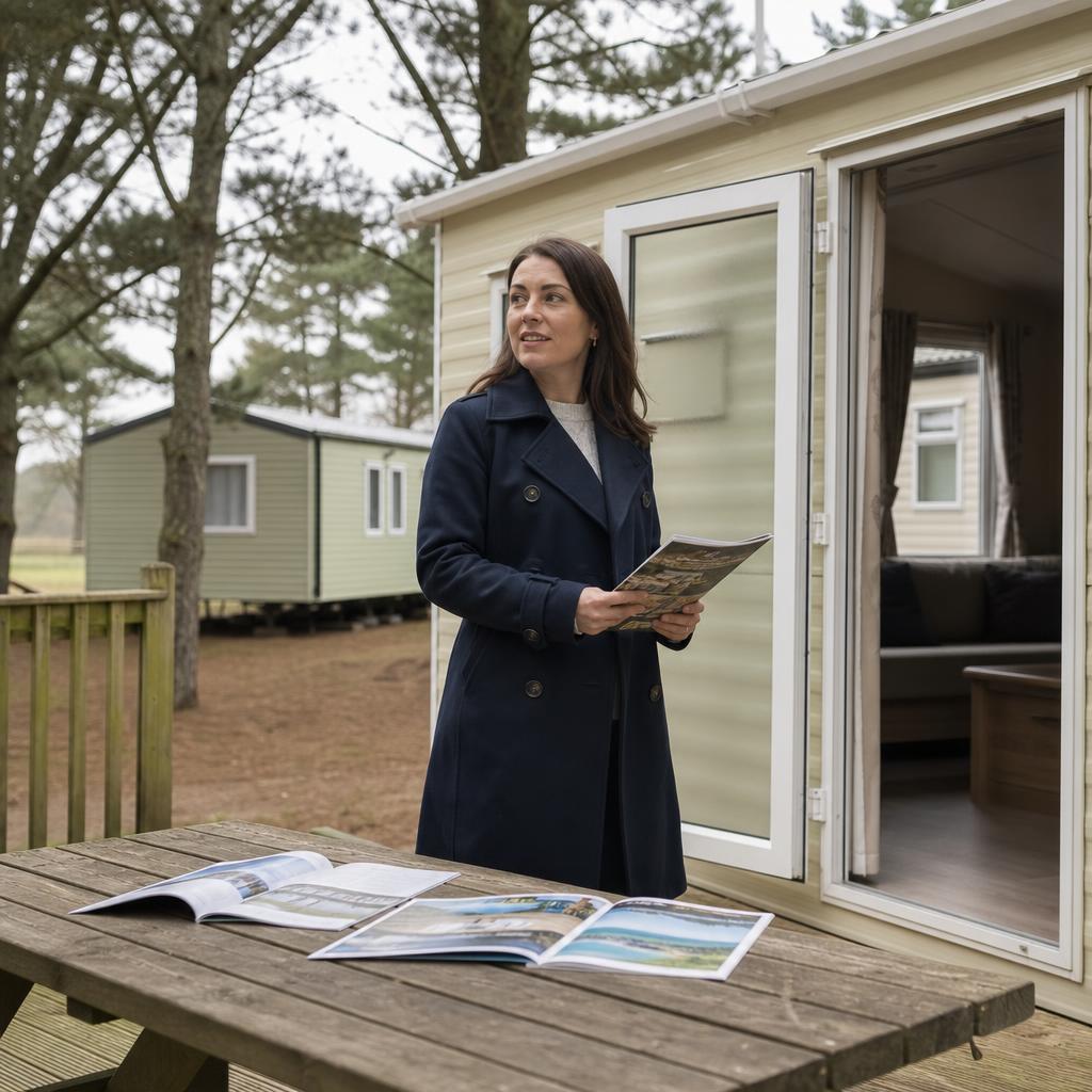 Holiday lodges and pre-owned homes on a Cornwall park
